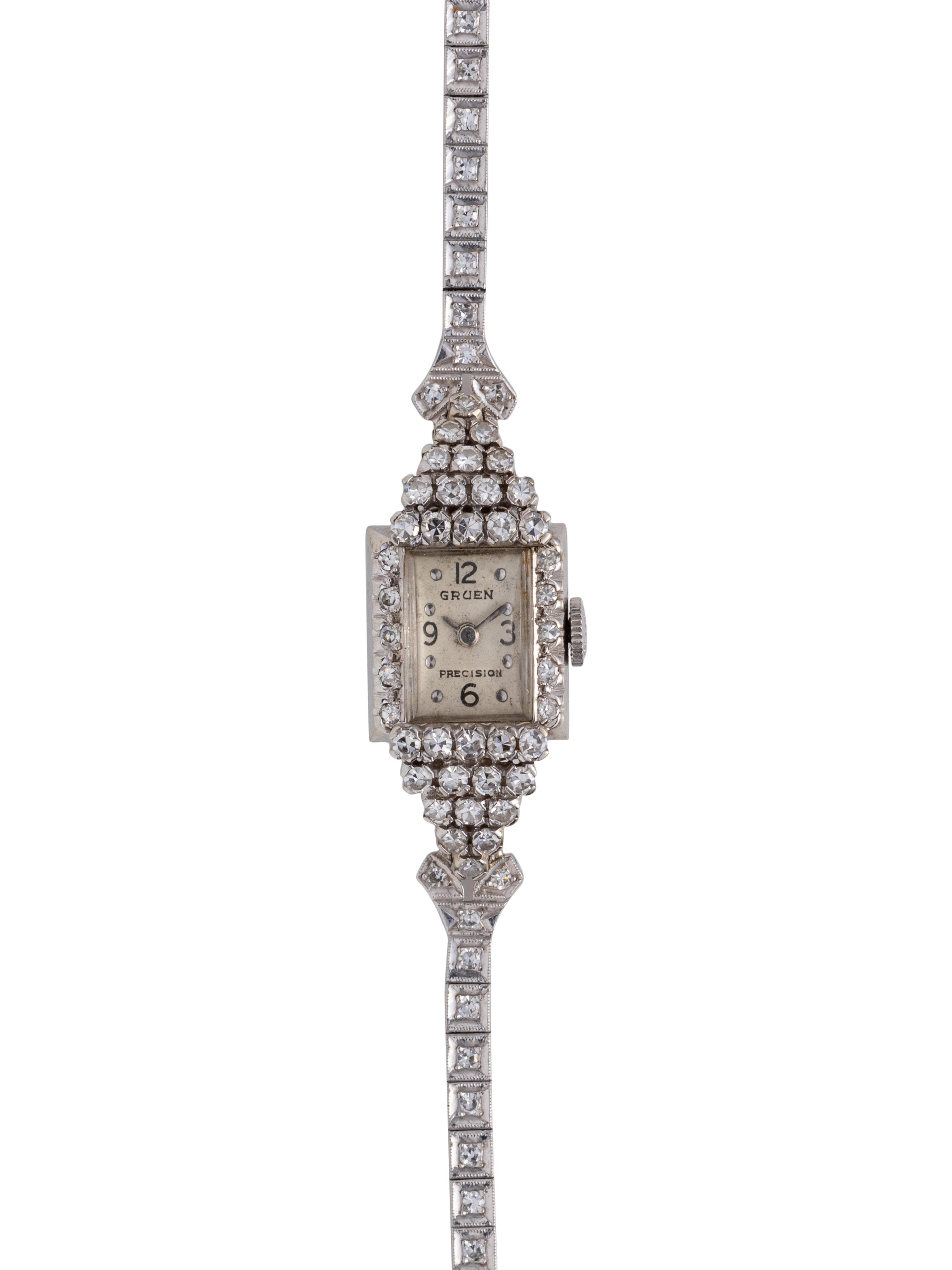 GRUEN, DIAMOND WRISTWATCH