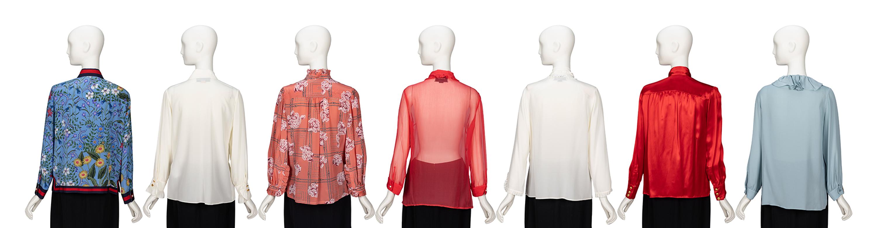 Gucci, Group of Seven Silk Blouses