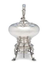 An American Coin Silver Teapot on Stand