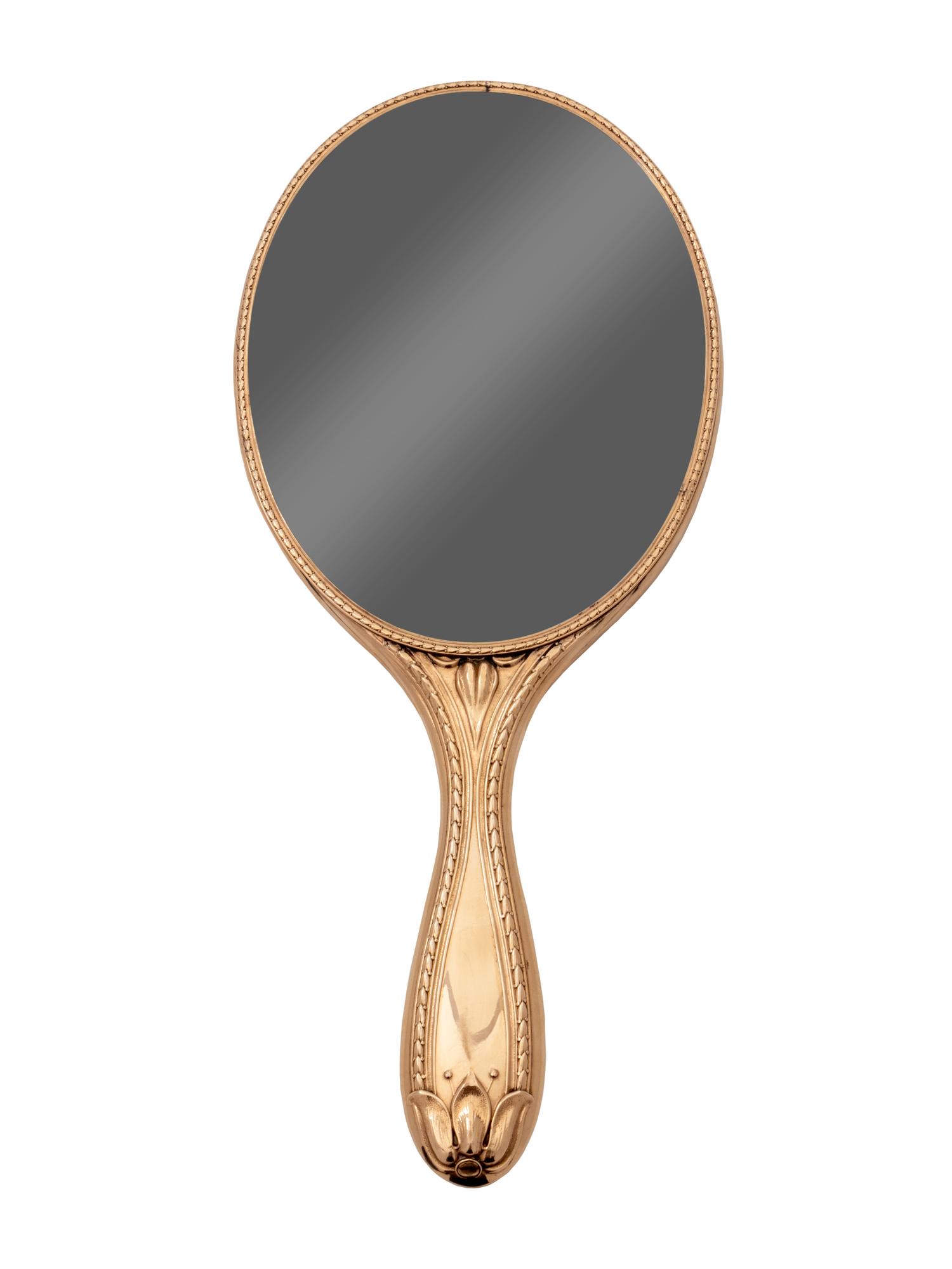 An English Art Nouveau 9K Gold and Tortoise Mounted Hand Mirror — Charles Henry Dumenil, London, circa 1876