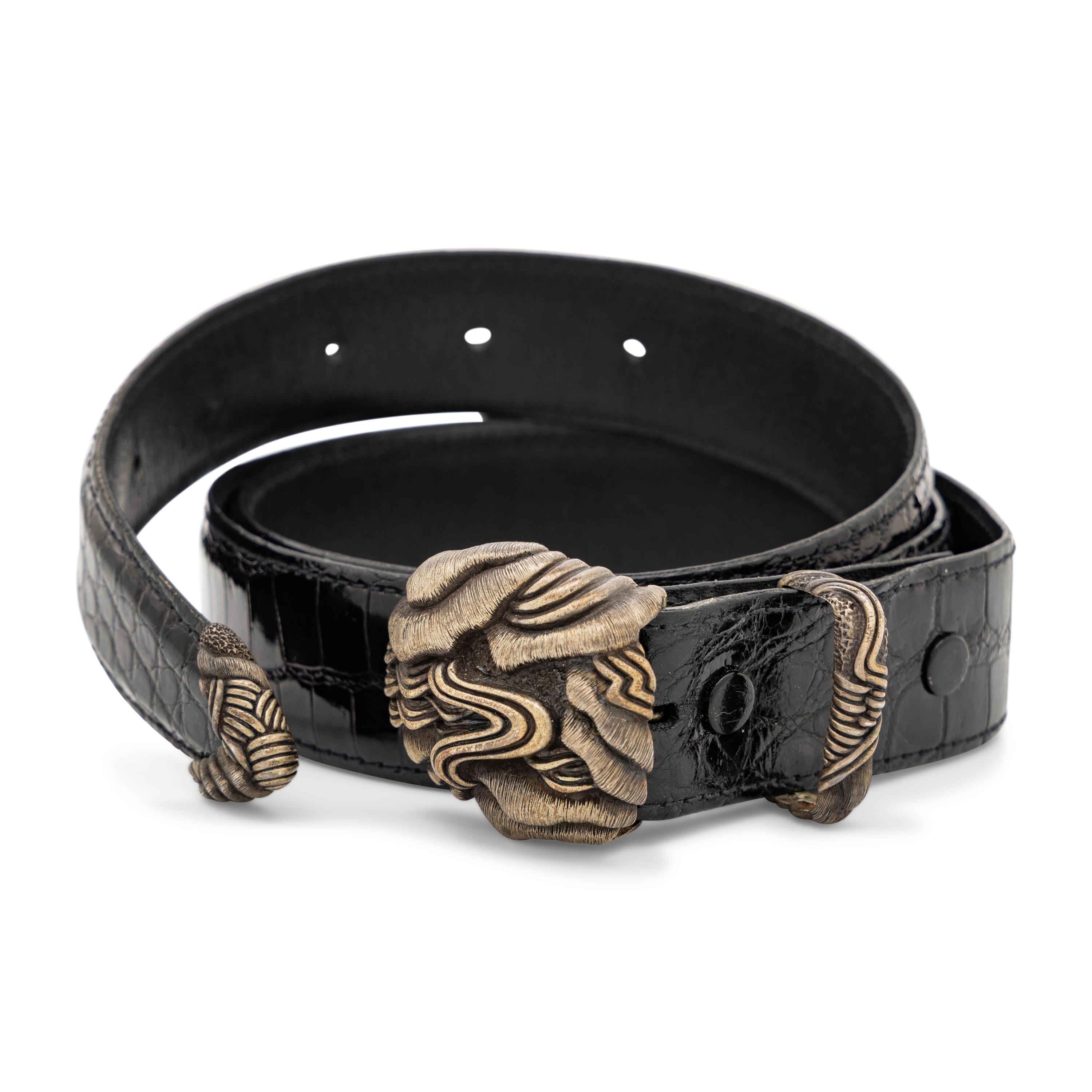 Henry Dunay, Sterling & Black Crocodile Belt