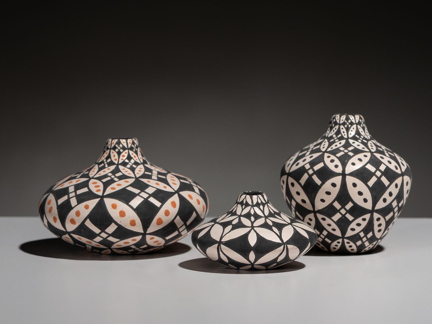 Miniature "Op-Art" Pottery