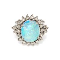 OPAL AND DIAMOND RING