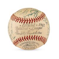 A 1947 St. Louis Cardinals Team Signed Autograph Baseball Featuring Stan Musial and Multiple Hall of Famers (JSA Letter of Authenticity),
