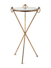 A Gilt Metal and Glass Side Table