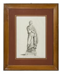 A Set of Four Prints of Antique Statues published by Antonio Maria Zanetti (1706-1778)]. From Delle Antiche Statue Greche e Romane che nell'Antisala della Libreria di San Marco, Venice,1740-1743 sight: 16 x 11 1/4 inches. framed: 25 3/4 x 21 inches.