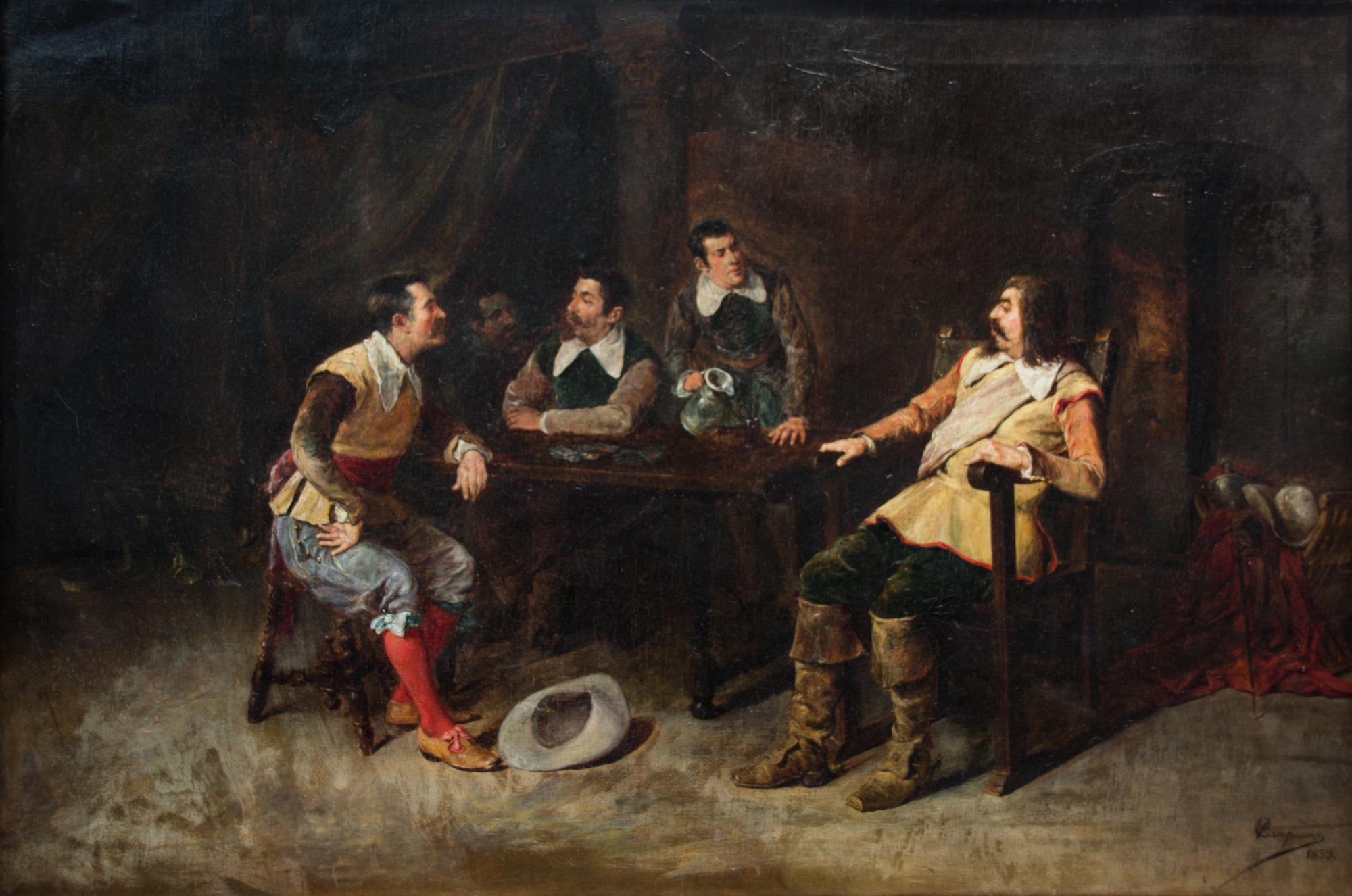 Vicente Campesino Y Mingo, (Spanish, 20th century), Tavern Scene, 1982