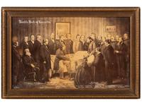 [POLITICS IN AMERICA]. GOLDIN, John, photographer. Death Bed of Lincoln . Washington, DC: John Littlefield, 1866.