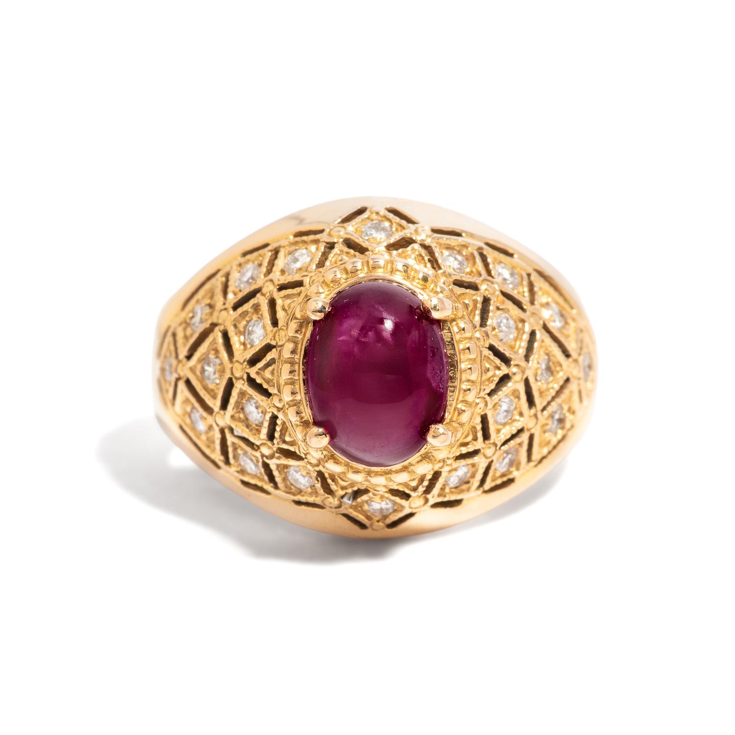 RUBY AND YELLOW GOLD RING