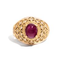RUBY AND YELLOW GOLD RING