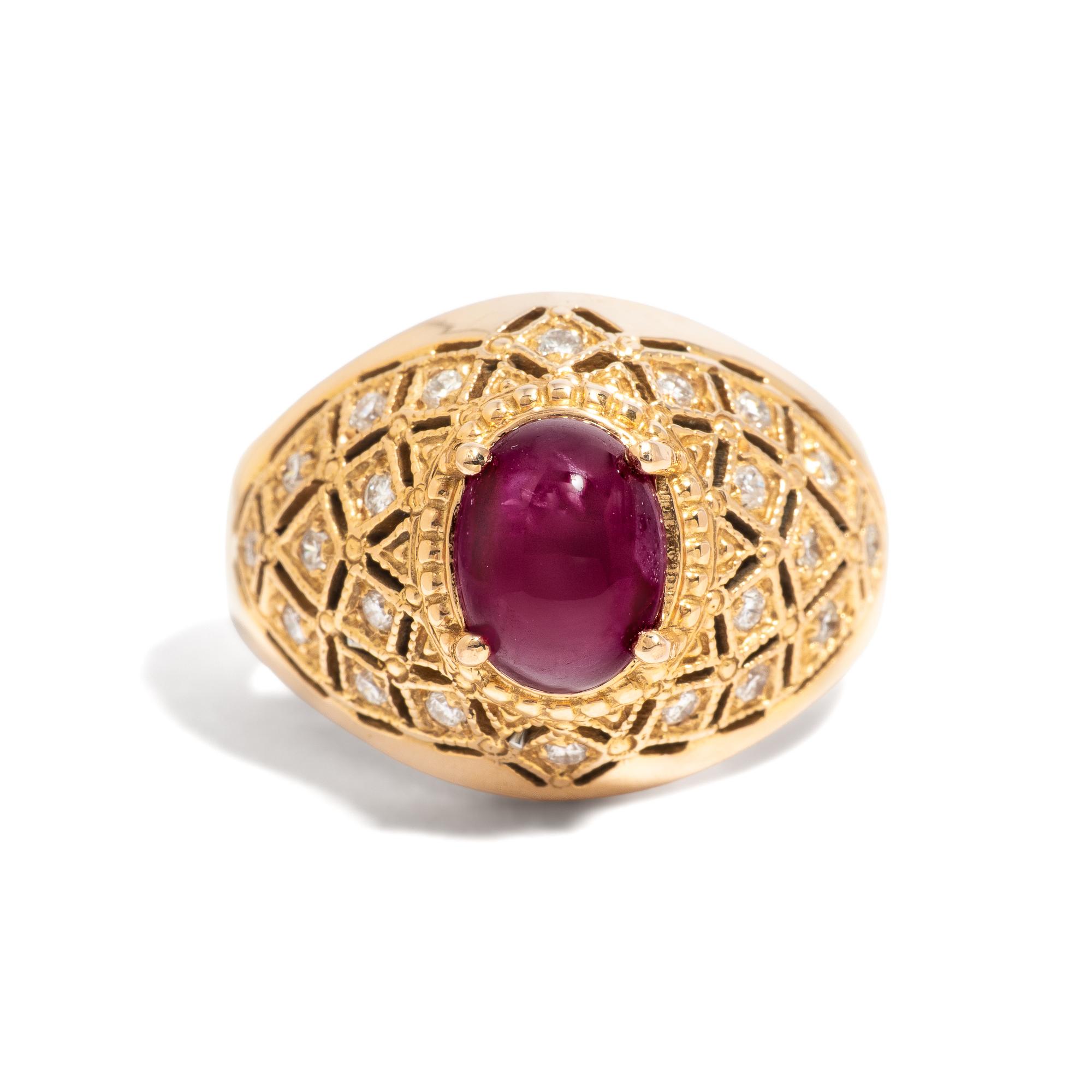 RUBY AND YELLOW GOLD RING