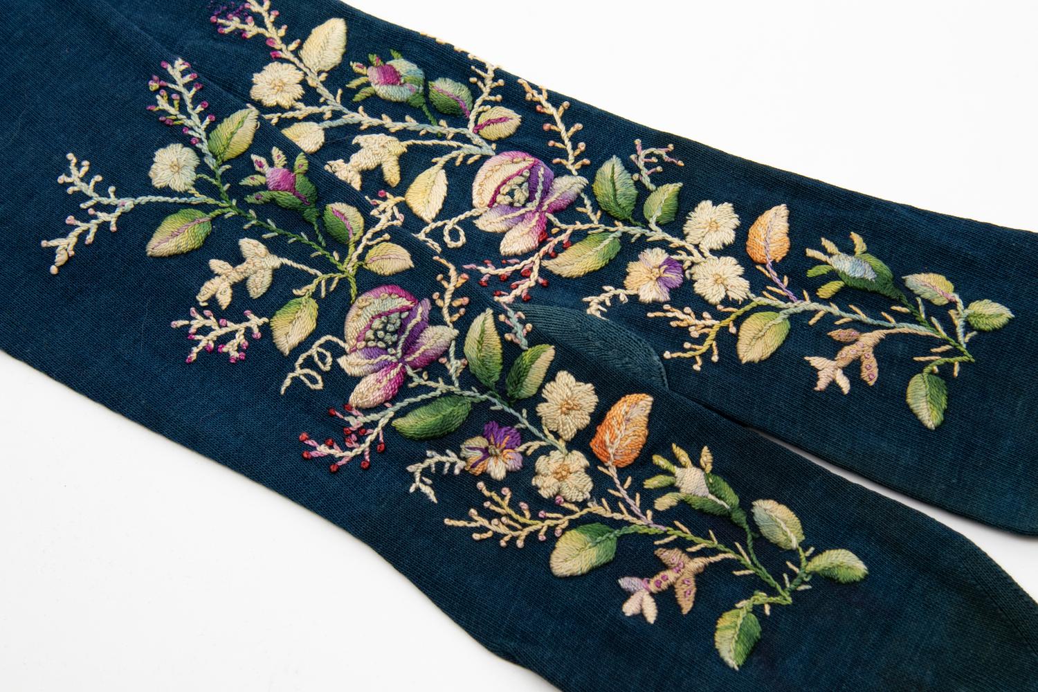 Collection of Twenty One Silk and Cotton Stockings, 19th and Early 20th Century