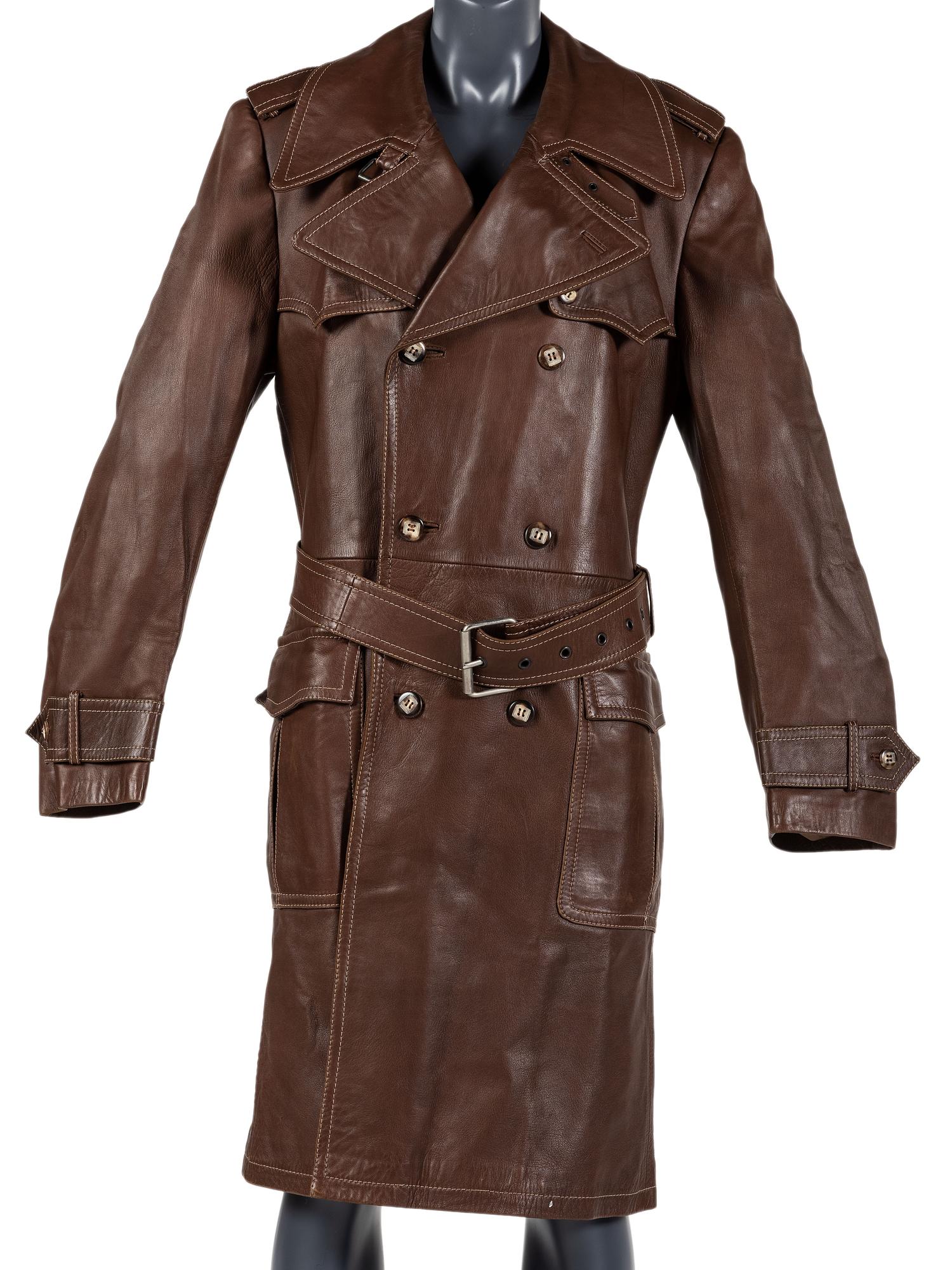 [FILM] -- [PARKS, Gordon (1912-2006)]. Leather overcoat identified to Gordon Parks.