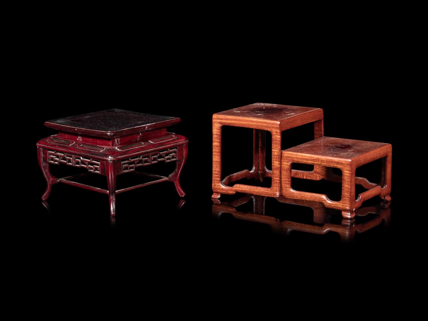 Two Chinese Hardwood Stands