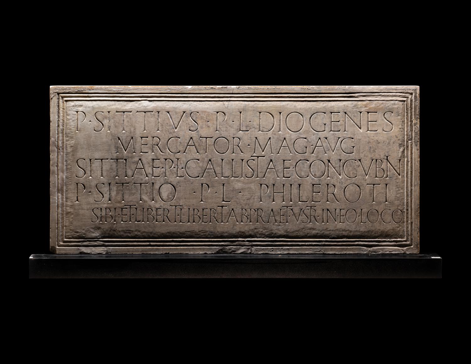 A Roman Marble Inscribed Panel