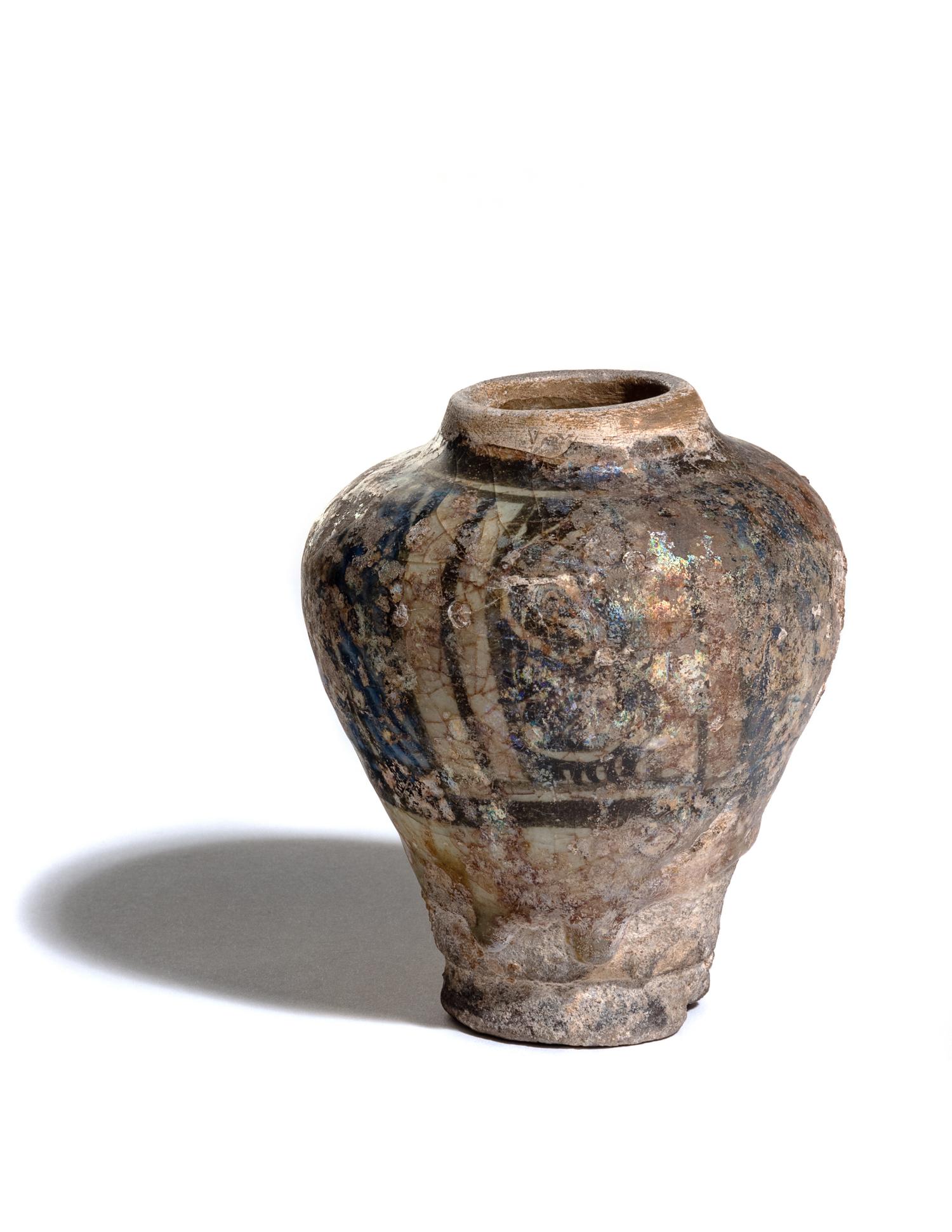 An Iridescent Glazed Pottery Vase