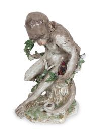 A German Porcelain Figure of a Monkey