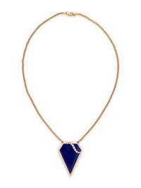 YELLOW GOLD, LAPIS LAZULI AND DIAMOND NECKLACE