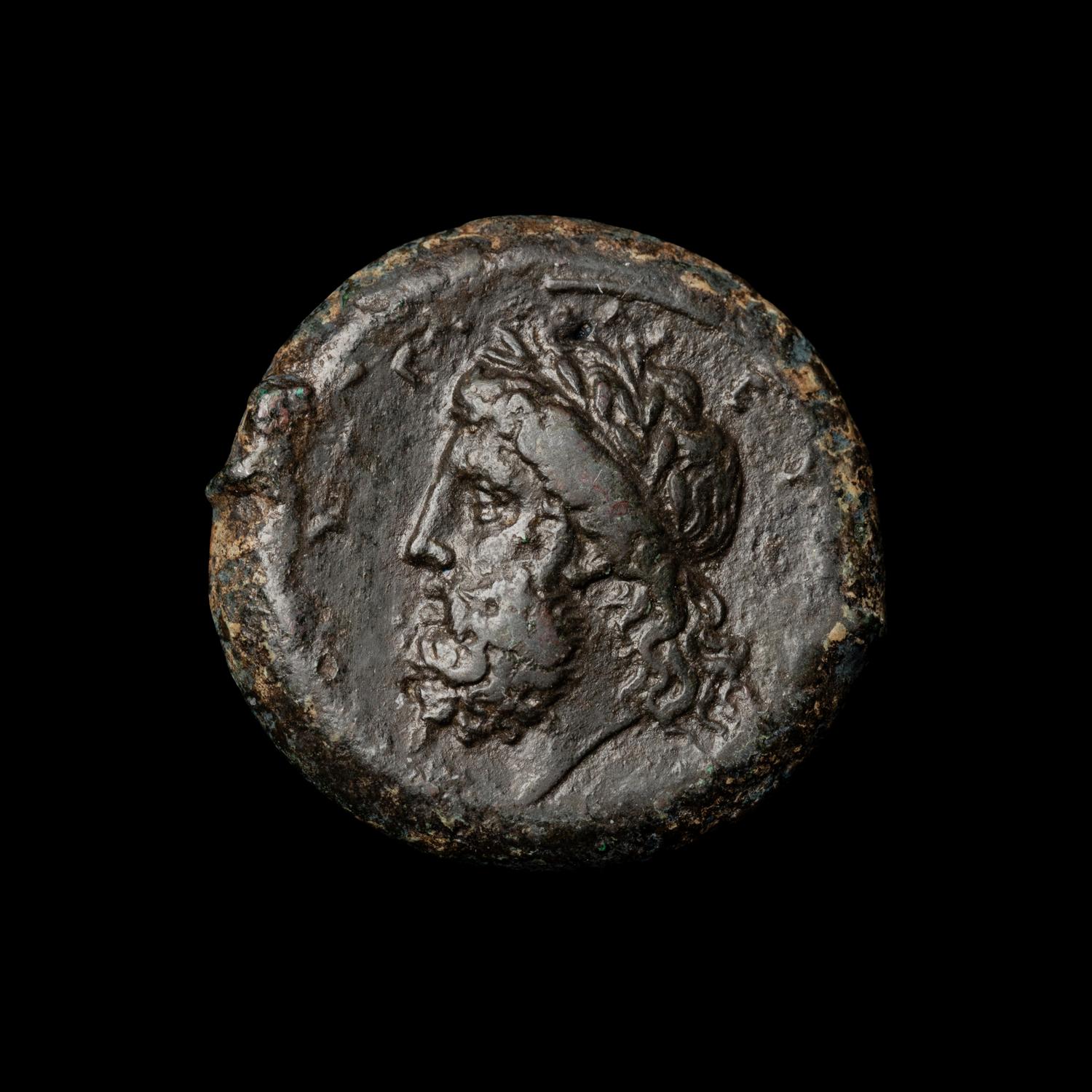 [ANCIENTS] SYRACUSE. Sicily. Timoleon (334-336 BC). Ae 2 Litrai. Favorito Type 17 . (20.7 g).