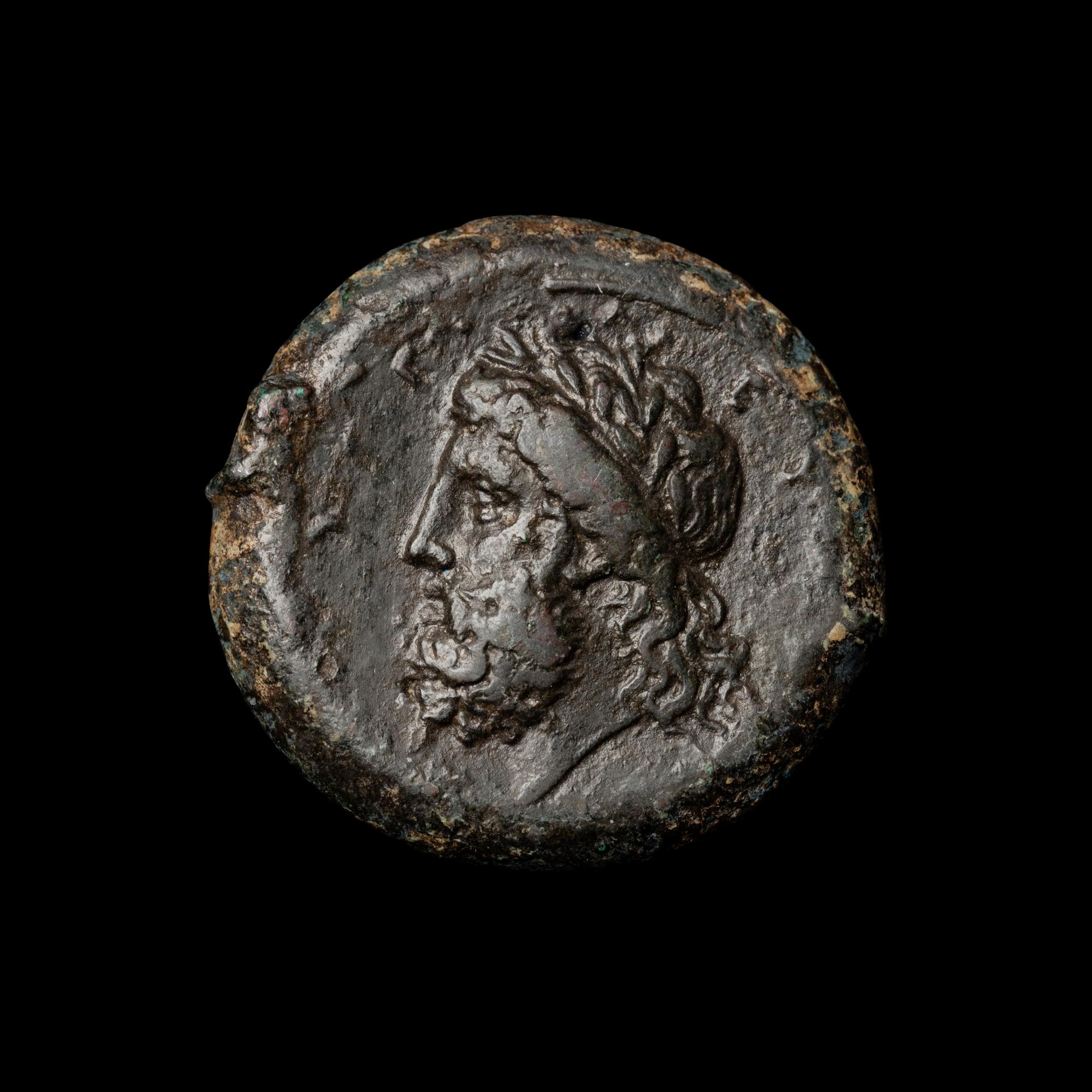 [ANCIENTS] SYRACUSE. Sicily. Timoleon (334-336 BC). Ae 2 Litrai. Favorito Type 17 . (20.7 g).