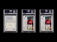 A Group of 1991 Upper Deck Michael Jordan Baseball Cards No. SP1 (PSA 9 MINT and PSA 8 NM-MT) and 1988 Kenner Michael Jordan Starting Lineup (PSA 7)