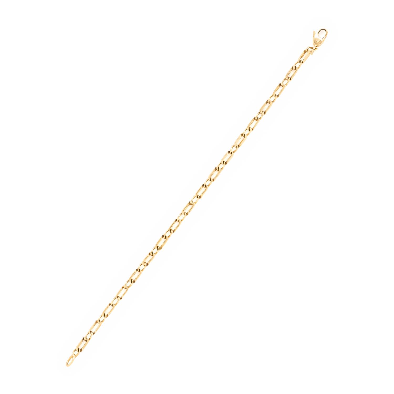 Yellow Gold Oval Link Bracelet