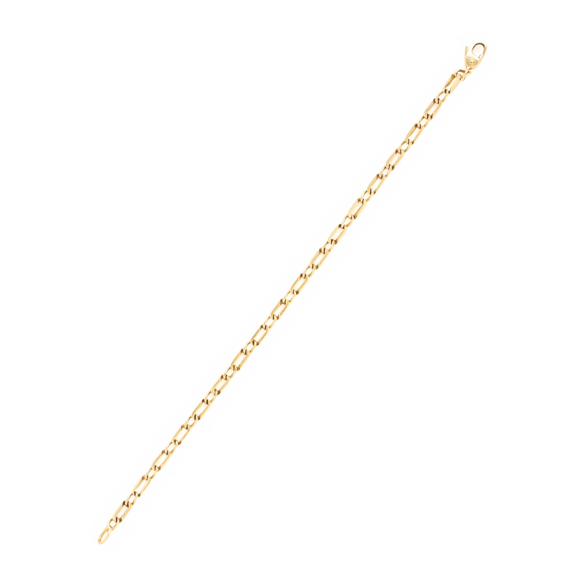 Yellow Gold Oval Link Bracelet
