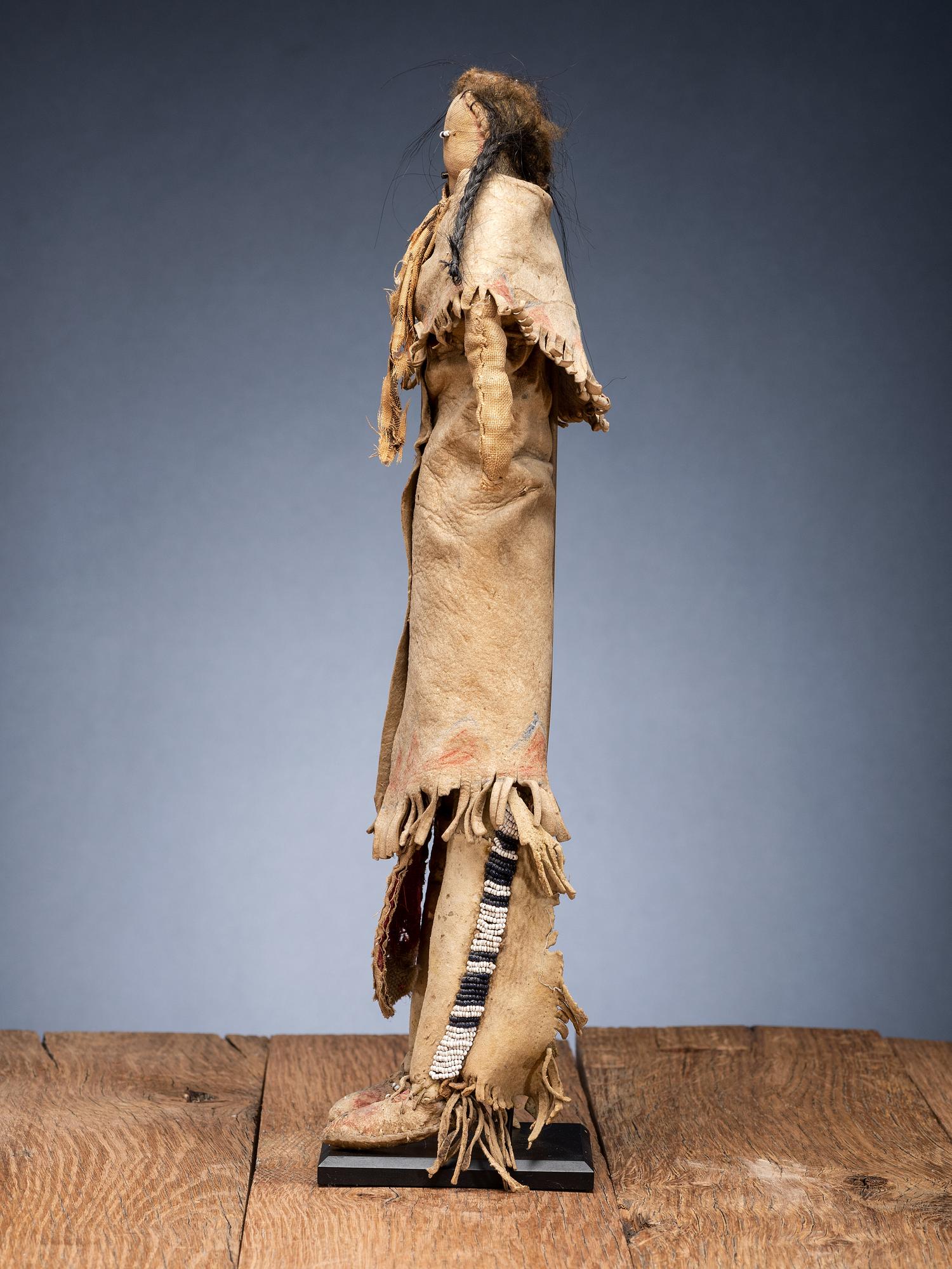 Cheyenne Hide Doll, with Painted Coat