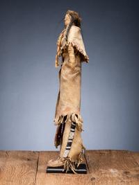 Cheyenne Hide Doll, with Painted Coat