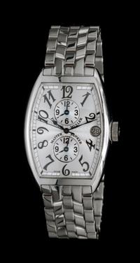A Stainless Steel Ref. 5850 Master Banker Three Time Zone Wristwatch, Franck Muller,