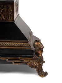 A French Gilt Bronze and Black Marble Mantel Clock