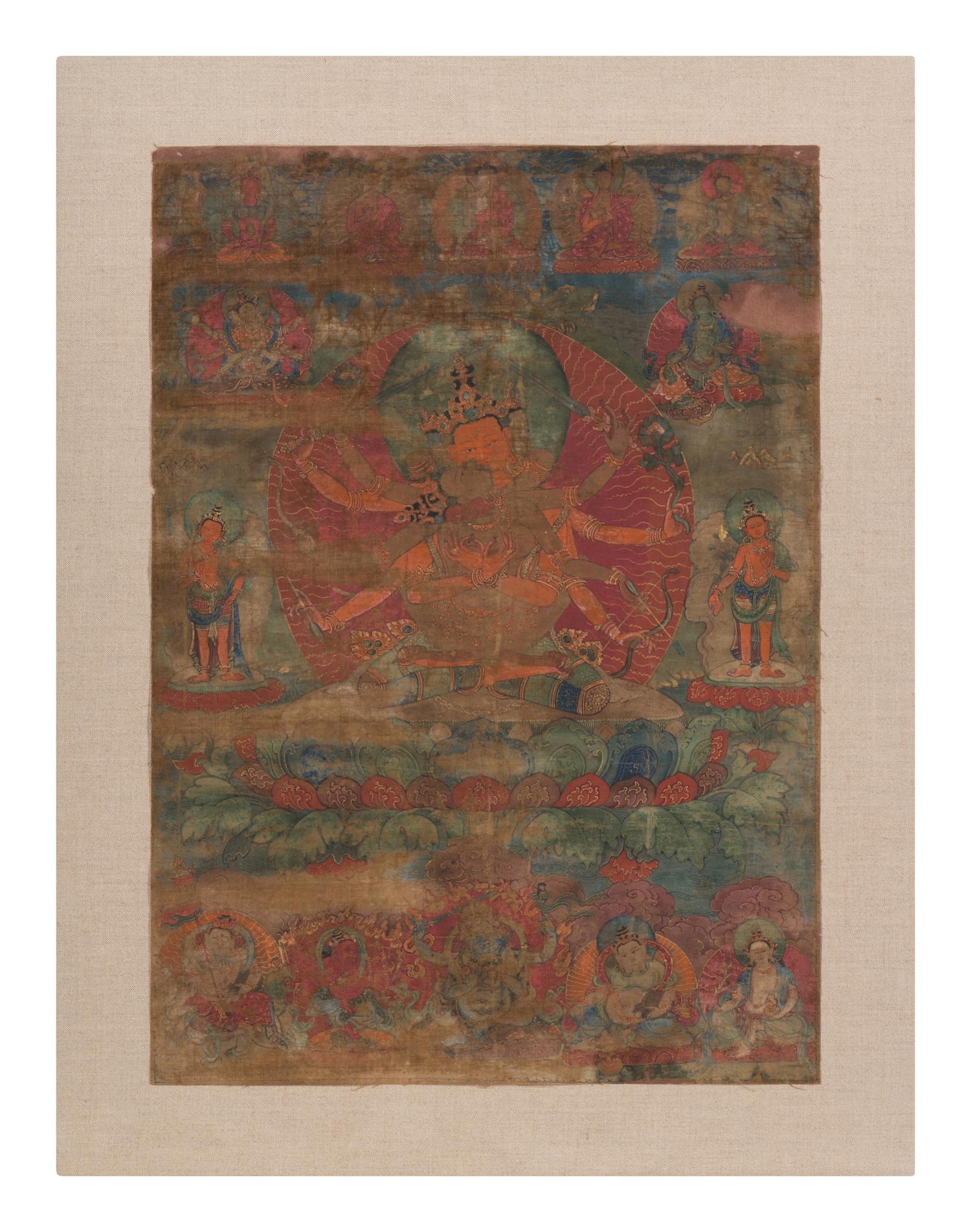 Four Tibetan Thangka Paintings, 18th-19th Century 十八-十九世紀 唐卡四幅