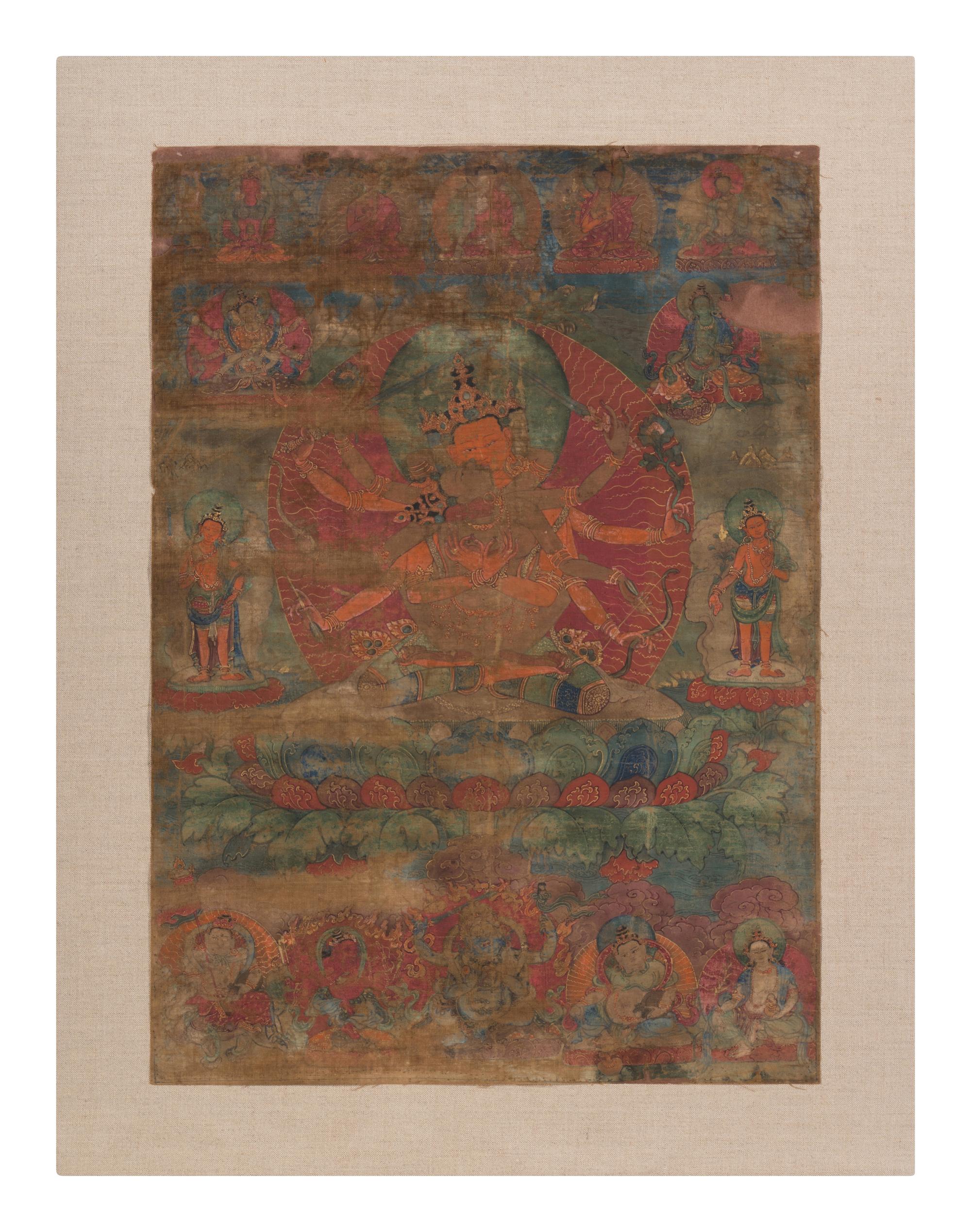 Four Tibetan Thangka Paintings, 18th-19th Century 十八-十九世紀 唐卡四幅