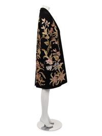 Christian Dior Wool Coat with Floral Appliqué and Embroidery, Fall 2018