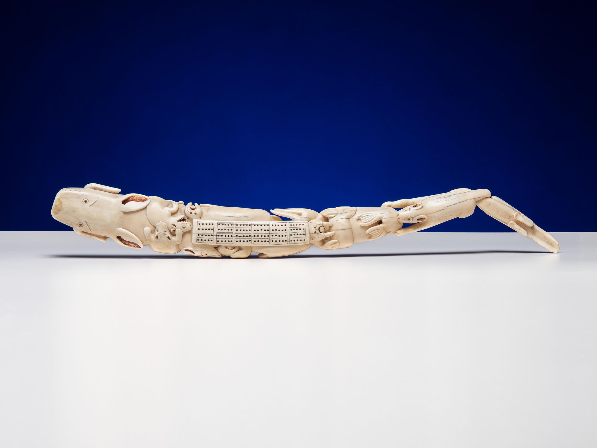 Nunivak Island Carved Cribbage Board