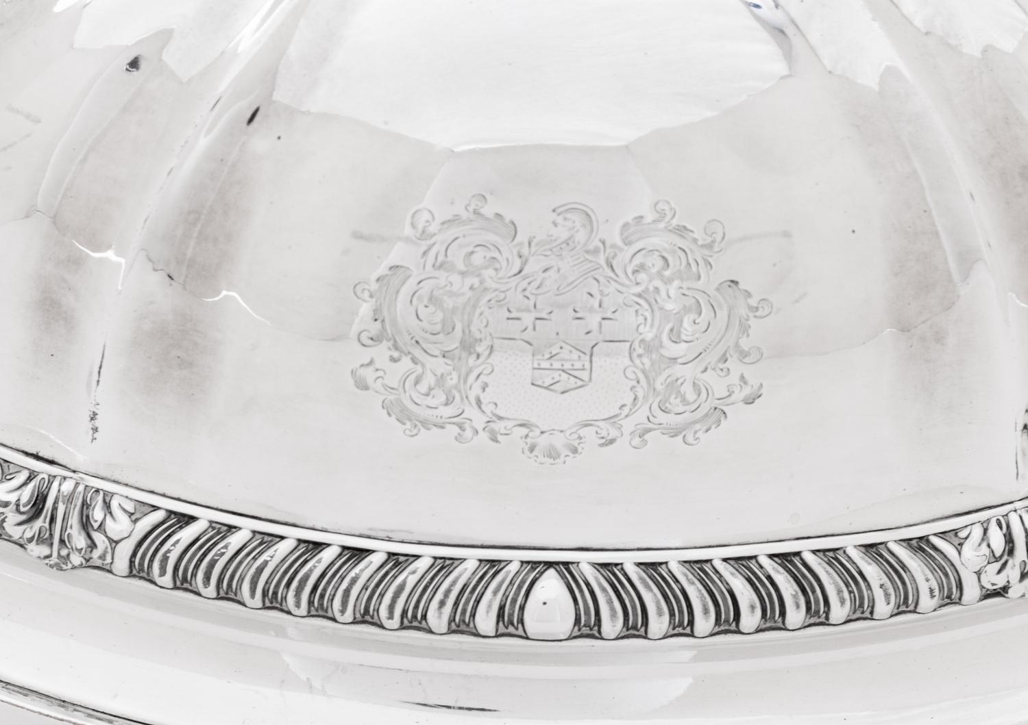 A Pair of Paul Storr Silver Mounted George IV Sheffield Plate Dome Covers