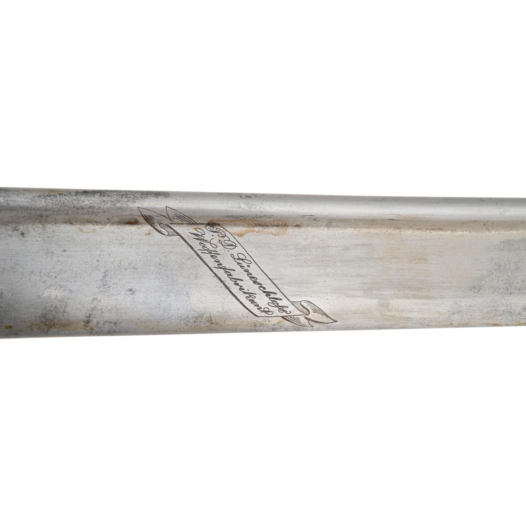 PDL British 1821 Pattern Sword Inscribed to Capt. Frank Chamberlain - 125th New York Volunteers - WIA at Gettysburg