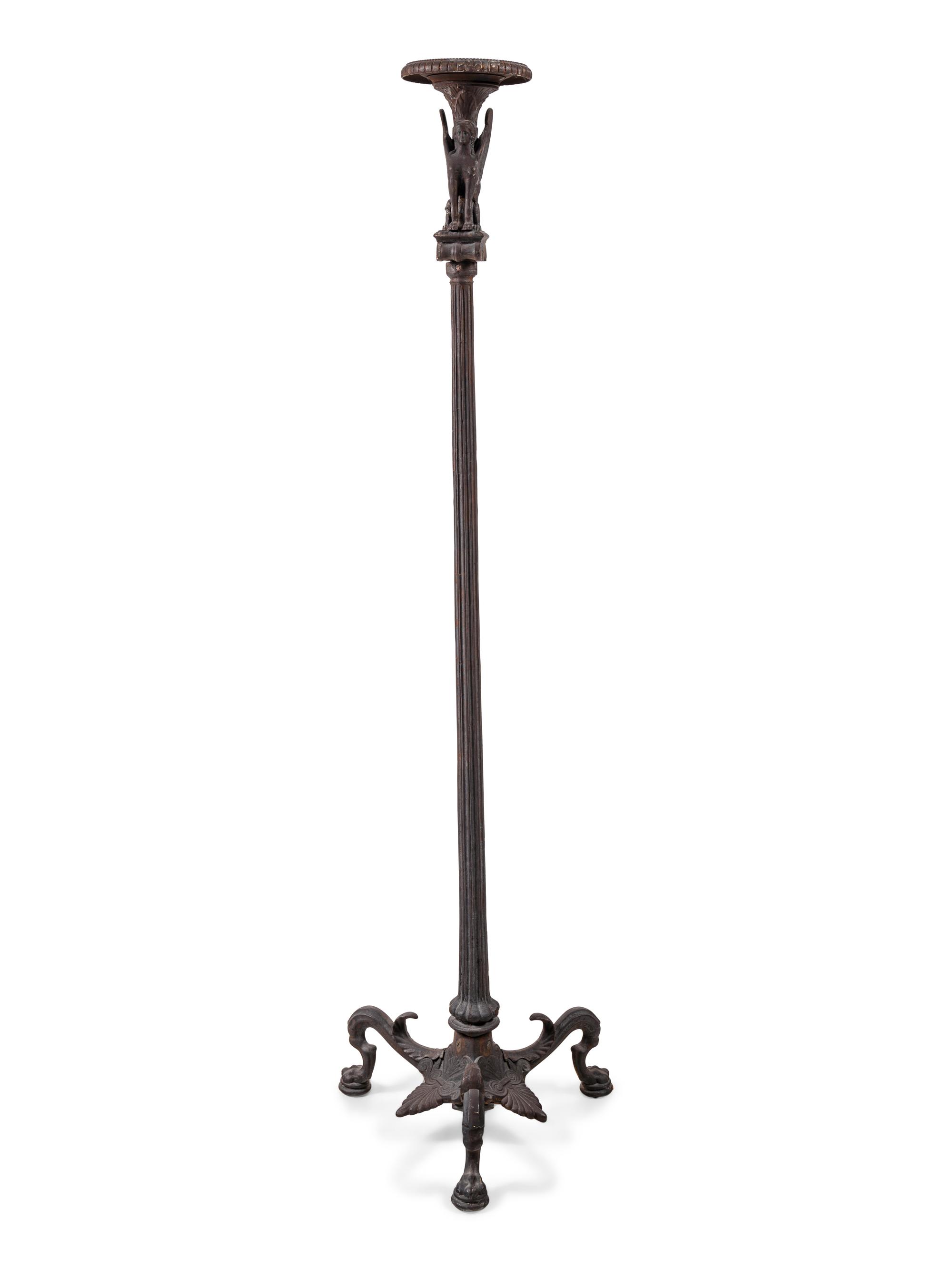 An Etruscan Revival Cast Metal Torchere