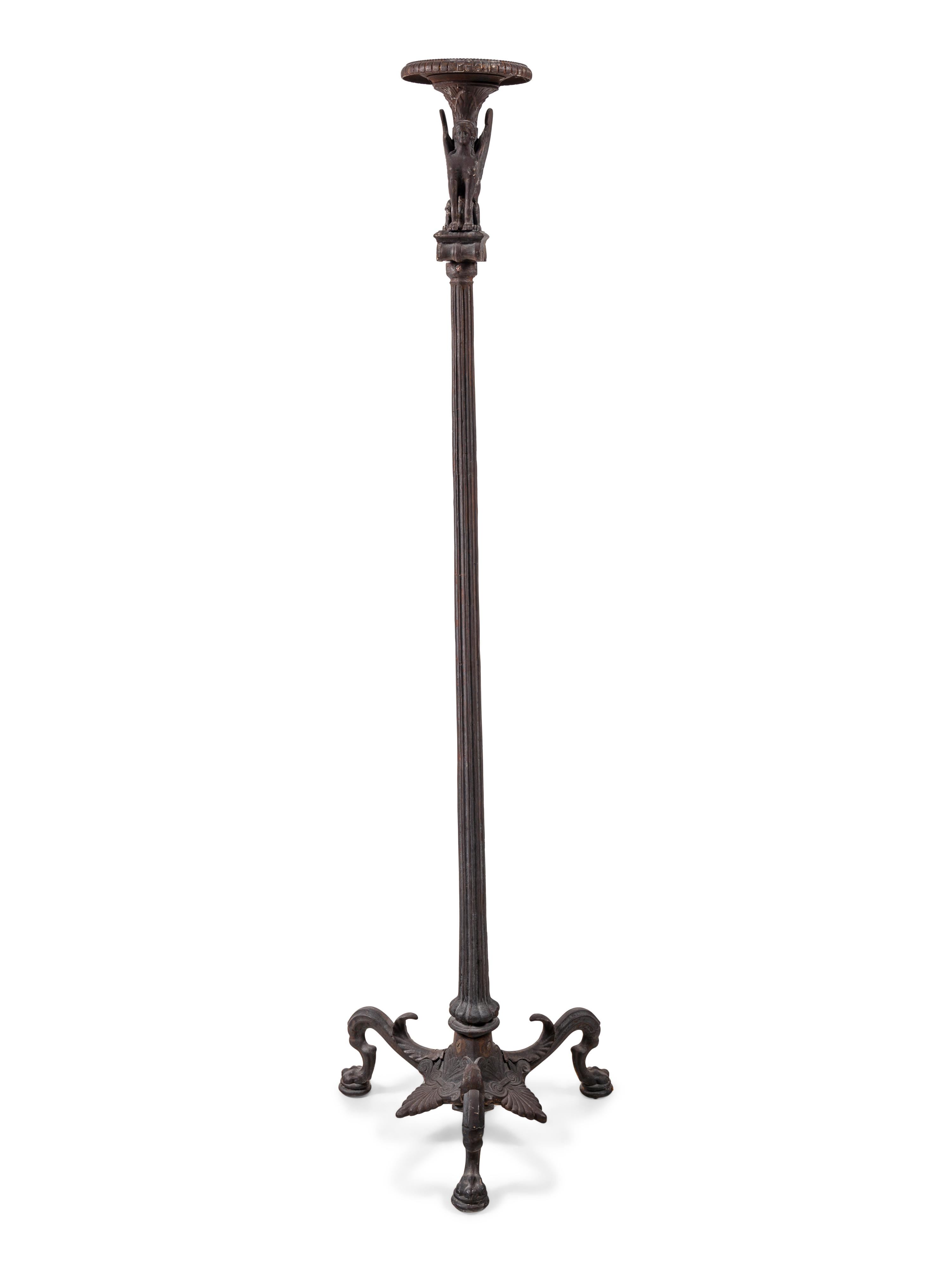 An Etruscan Revival Cast Metal Torchere