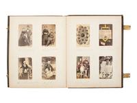 [EARLY PHOTOG.] CDV album of European and American notables, incl. royalty, statesmen, and authors.