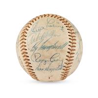 A 1957 Brooklyn Dodgers Team Signed Autograph Baseball (Beckett Authentication Services Letter of Authenticity)