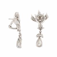 PLATINUM AND DIAMOND DROP EARRINGS