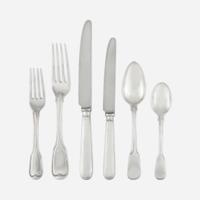 An Assembled English Sterling Silver Seven-Piece Flatware Service for Twelve various makers and dates