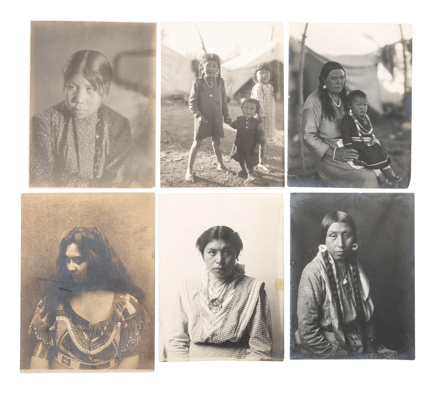 [NATIVE AMERICANS]. [THROSSEL, Richard (1882-1933), photographer]. A collection of 75 silver gelatin photographs documenting Crow Indians. Provenance : Estate of Joseph Henry Sharp.
