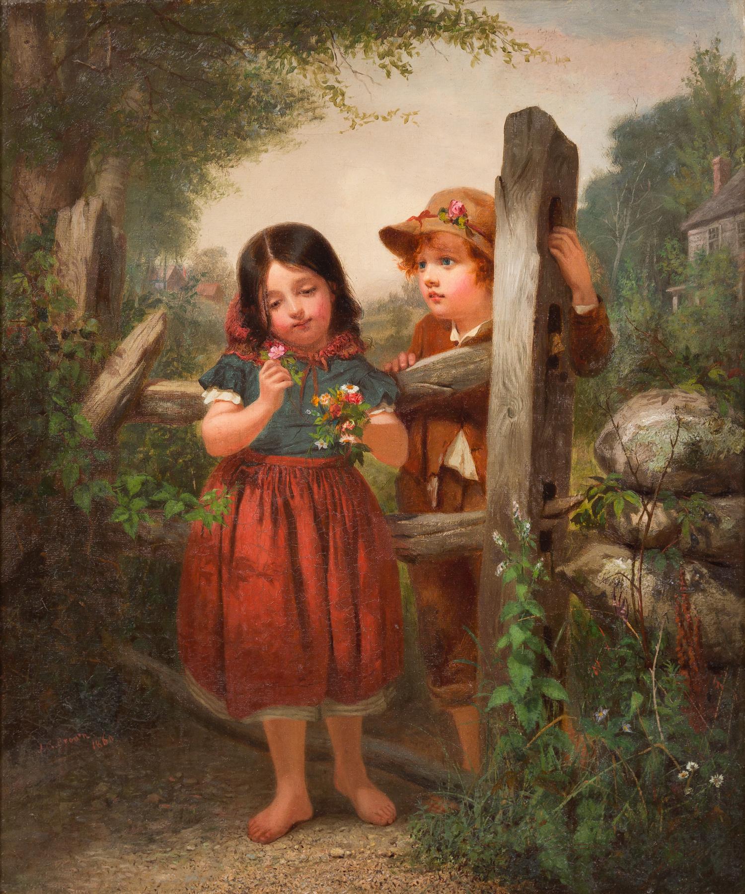 John George Brown, (American, 1831-1913), The Bouquet, 1860
