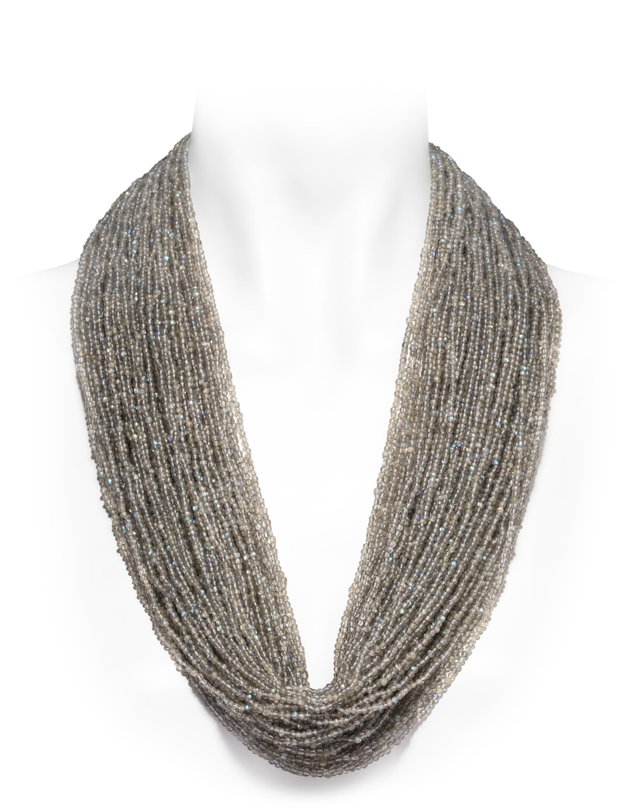 ANGELA PINTALDI, MULTISTRAND LABRADORITE BEAD NECKLACE