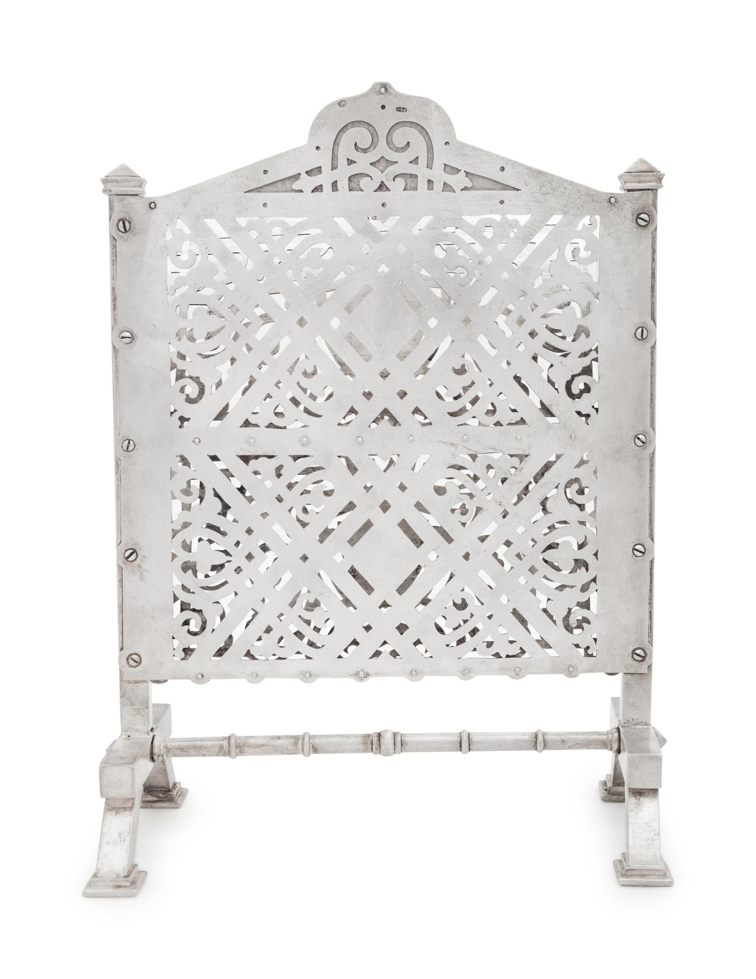 A Russian Silver Letter Rack
