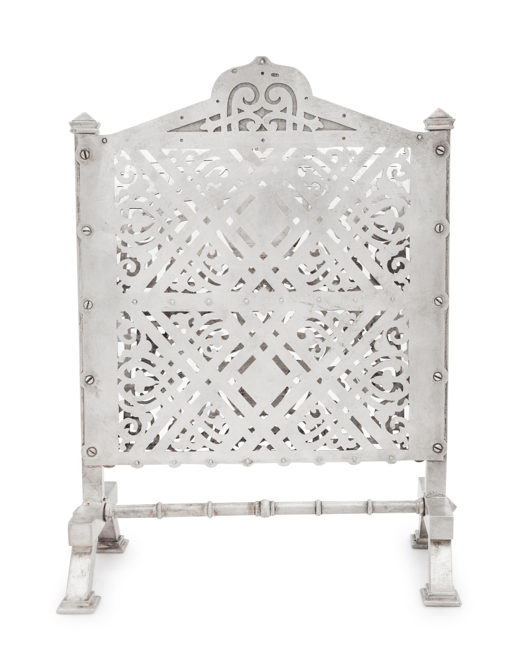 A Russian Silver Letter Rack