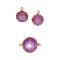 STAR RUBY AND DIAMOND SET