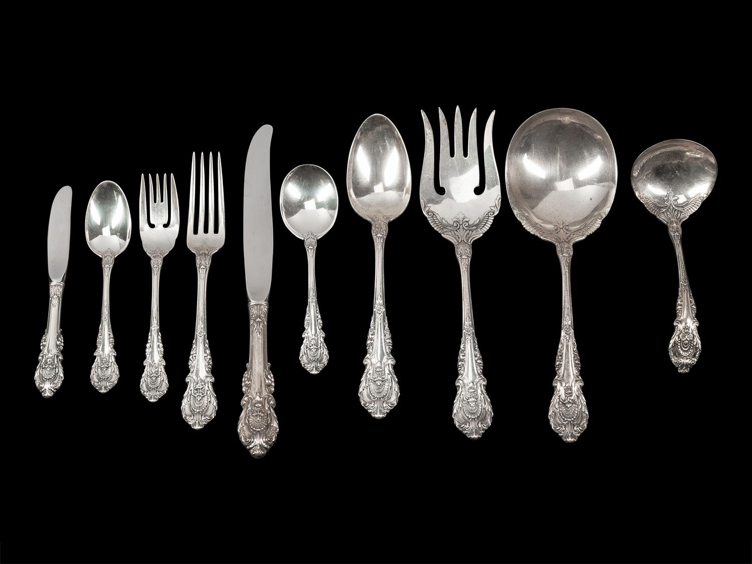 An American Silver Flatware Service